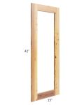 Rustic Shaker 24x42 Corner Glass Door