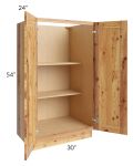 Rustic Shaker 30x54 Split Pantry Base Cabinet
