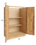 Rustic Shaker 36x54 Split Pantry Base Cabinet