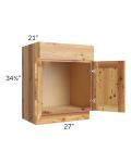 Rustic Shaker 27" Vanity Sink Base Cabinet