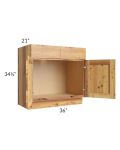 Rustic Shaker 36" Vanity Sink Base Cabinet