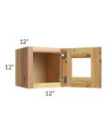 Rustic Shaker 12x12 Decorative Wall Cabinet with Plain Glass