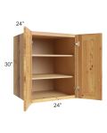 Rustic Shaker 24x30x24 Split Pantry Wall Cabinet