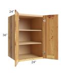 Rustic Shaker 24x36x24 Split Pantry Wall Cabinet