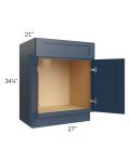 Madison Navy Shaker 27" Sink Vanity Base Cabinet