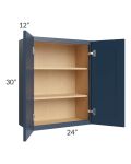 Madison Navy Shaker 24x30 Wall Cabinet