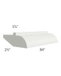 Palisades White 84" Light Rail Molding 