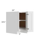 Alpine White Shaker 33" Lazy Susan Base Cabinet 