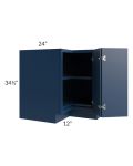 Portland Navy Blue 36" Lazy Susan Base Cabinet