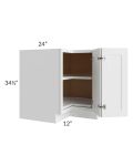 Alpine White Shaker 36" Lazy Susan Base Cabinet