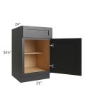 Onyx Black Shaker 21" Base Cabinet 