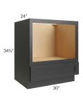 Onyx Black Shaker 30" Base Microwave Cabinet 