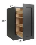 Onyx Black Shaker 12" Spice Rack Base Cabinet