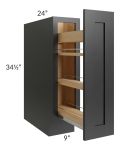 Onyx Black Shaker 9" Spice Rack Base Cabinet