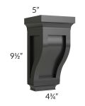 Onyx Black Shaker Small Corbel
