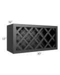 Onyx Black Shaker 30x15 Lattice Wine Rack