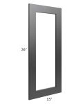 Onyx Black Shaker 15x36 Glass Door