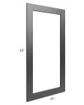 Onyx Black Shaker 21x42 Glass Door