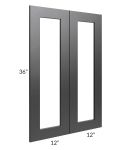 Onyx Black Shaker 24x36 Glass Door