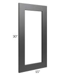 Onyx Black Shaker 24x30 Corner Glass Door