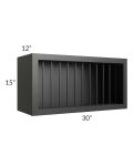 Onyx Black Shaker 30x15 Plate Rack