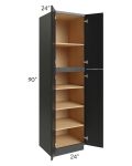 Onyx Black Shaker 24x90 Utility Cabinet