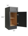 Onyx Black Shaker 15" Vanity Base Cabinet