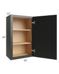 Onyx Black Shaker 18x30 Wall Cabinet