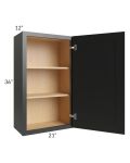 Onyx Black Shaker 21 x36 Wall Cabinet