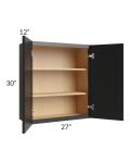 Onyx Black Shaker 27x30 Wall Cabinet