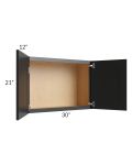 Onyx Black Shaker 30x21 Wall Cabinet
