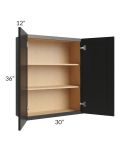 Onyx Black Shaker 30x36 Wall Cabinet