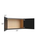 Onyx Black Shaker 33x18 Wall Cabinet
