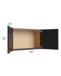 Onyx Black Shaker 33x21 Wall Cabinet