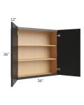 Onyx Black Shaker 36x36 Wall Cabinet