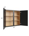 Onyx Black Shaker 39x36 Wall Cabinet