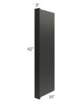 Onyx Black Shaker 15x42 Wall End Panel