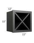 Onyx Black Shaker 15x15 Wine Storage Cabinet
