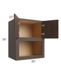 Vienna Kona Brown 30x36x21 Microwave Wall Cabinet