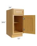 Glazed Praline 15" Base Cabinet 