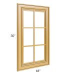Glazed Praline 18x30 Mullion Glass Door