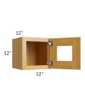 Glazed Praline 12x12 Decorative Wall Cabinet with Beveled Glass