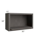 Midtown Dark Grey Shaker 30x18 Microwave Wall Cabinet