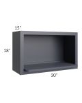 Midtown Indigo Shaker 30x18 Microwave Wall Cabinet