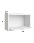 Dakota White 30x18 Microwave Cabinet