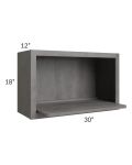 Providence Slate Grey 30x18 Microwave Cabinet