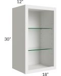 Vienna Cloud 18x30 Wall Cabinet (No Door) To Be Used With A Glass Door