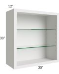 Vienna Cloud 30x30 Wall Cabinet (No Doors) To Be Used With Glass Doors