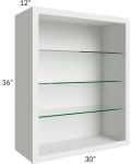 Vienna Cloud 30x36 Wall Cabinet (No Doors) To Be Used With Glass Doors