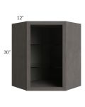24x30 Corner Wall Cabinet (No Door) To Be Used With A Glass Door